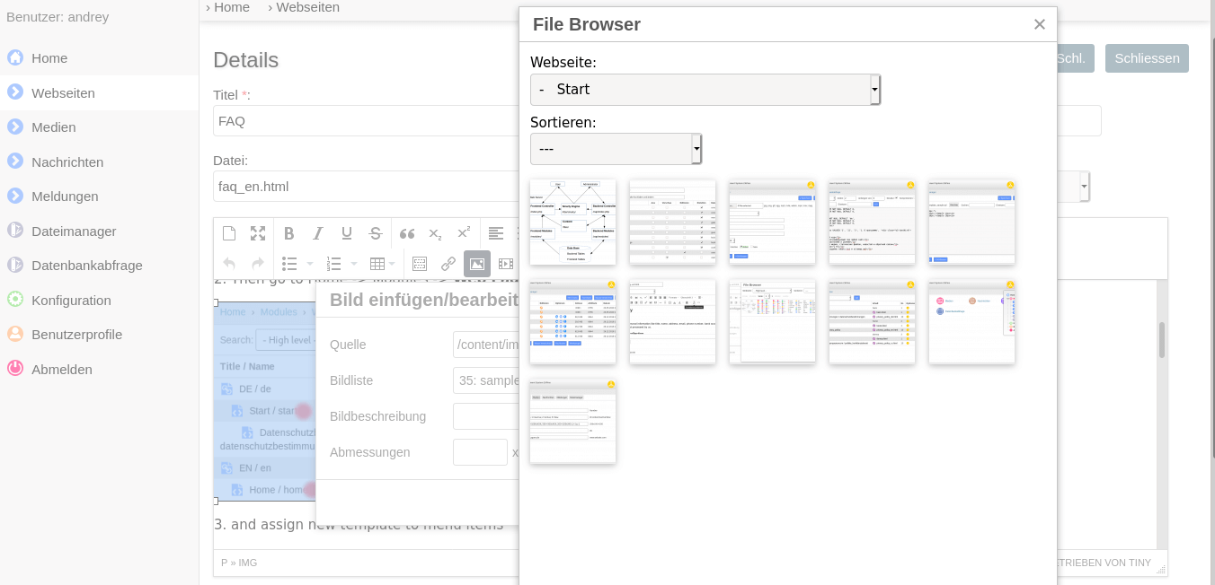 Tinymce filebrowser